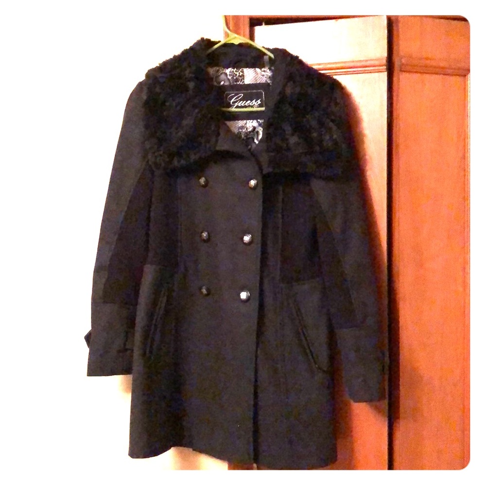 Black Guess Winter Coat